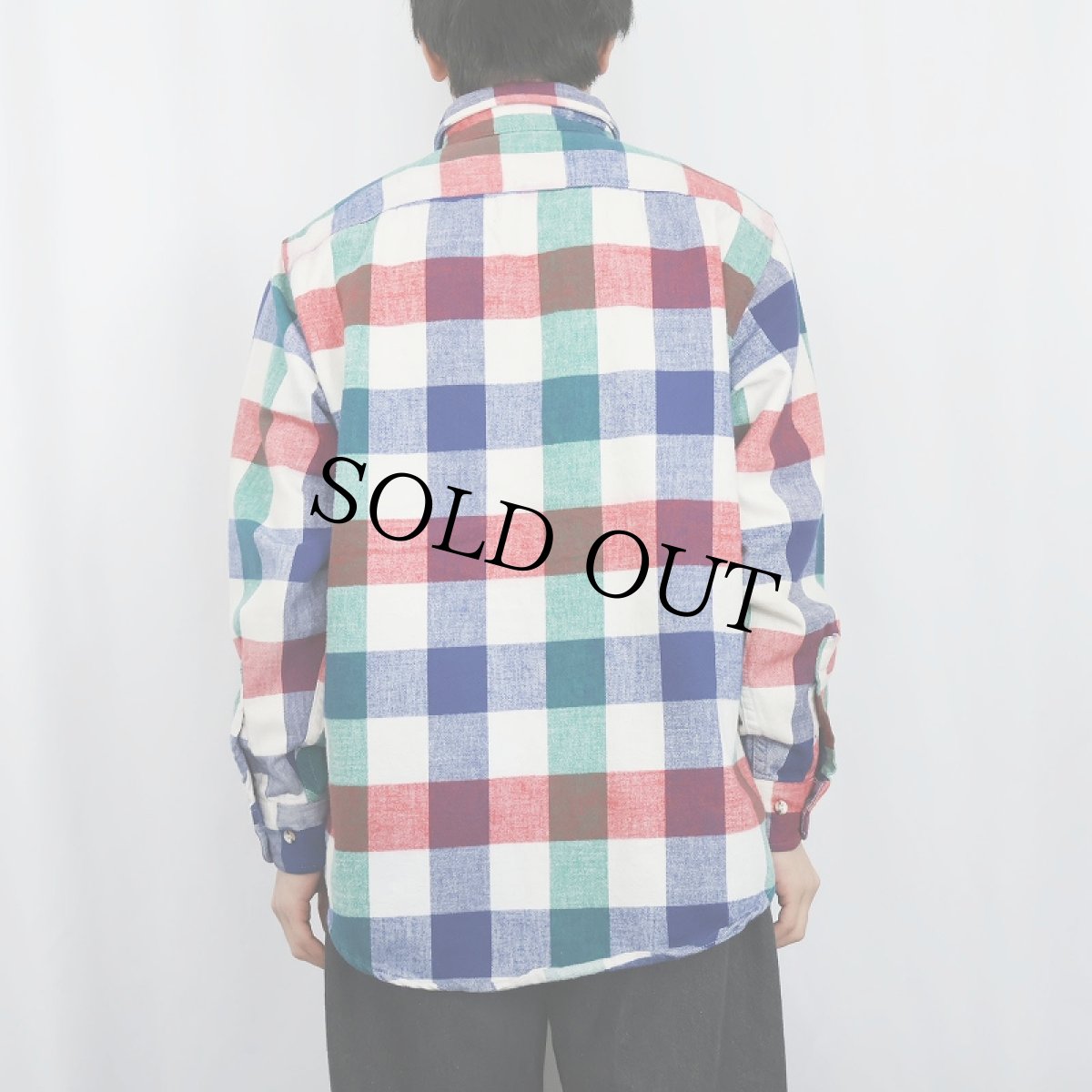 画像3: 90's ST. JOHN'S BAY チェック柄 ヘビーネルシャツ L (3)