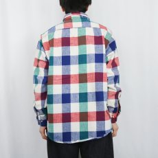画像3: 90's ST. JOHN'S BAY チェック柄 ヘビーネルシャツ L (3)