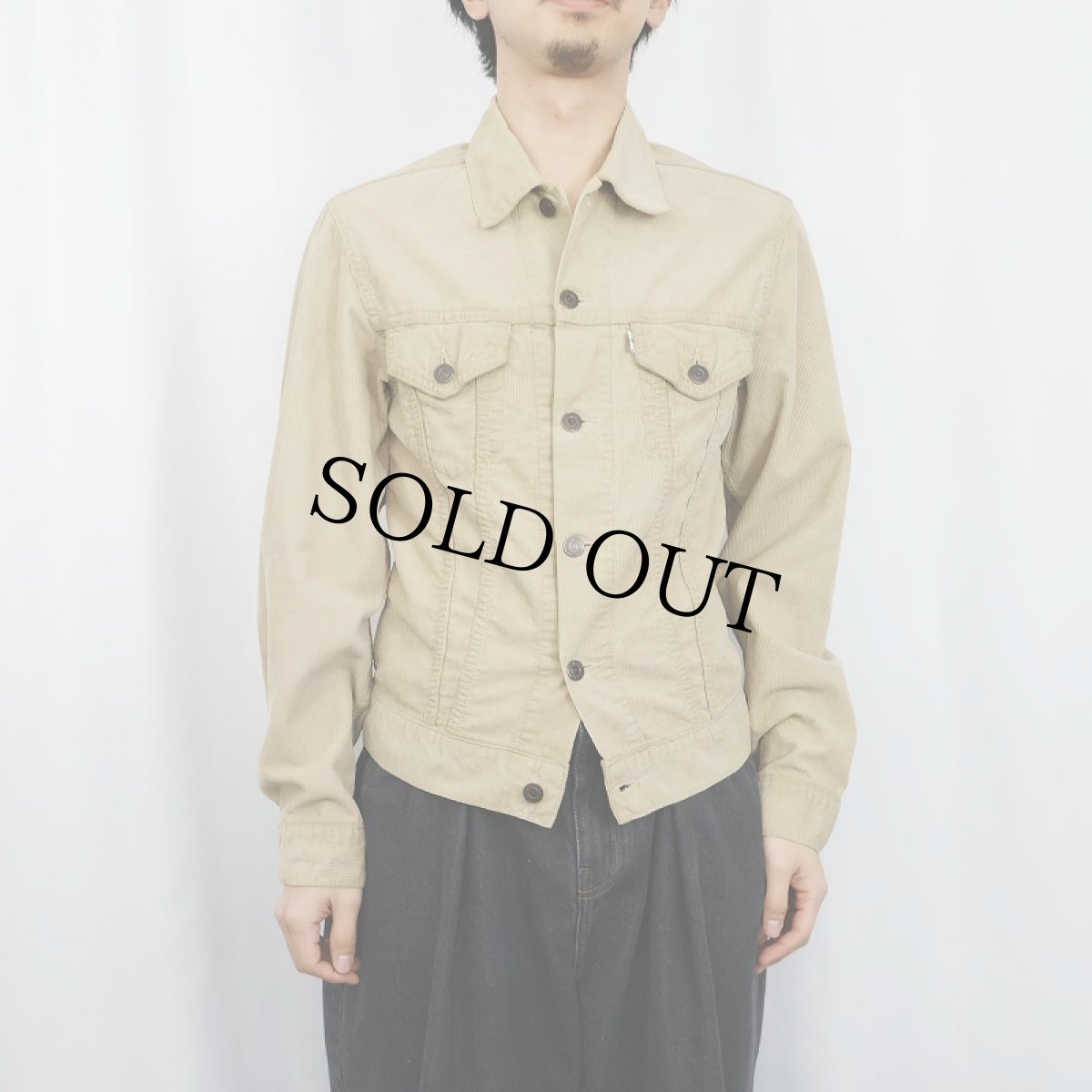 画像2: 90's EURO Levi's 70500 ITALY製 コーデュロイトラッカージャケット M (2)