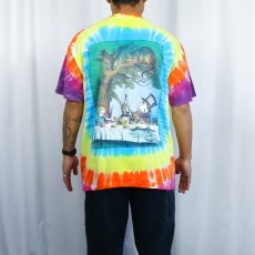 画像4: 90's Alice in Wonderland タイダイ イラストプリントTシャツ (4)