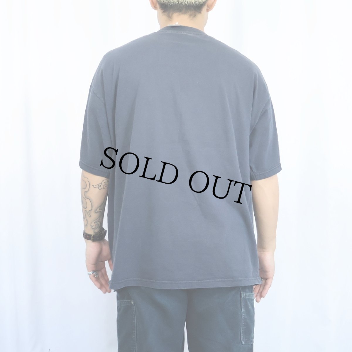 画像3: 90's HONORS USA製 無地 ポケットTシャツ BLACK XL (3)