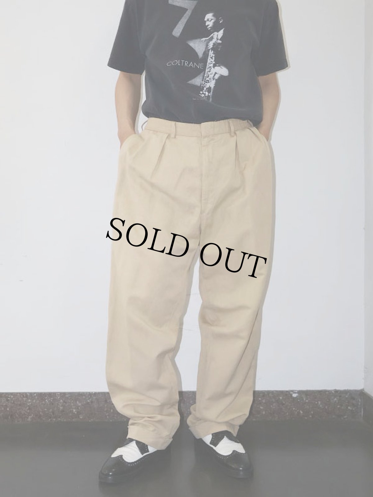 画像2: 90's POLO Ralph Lauren USA製 2タック コットンリネンパンツ W33 (2)