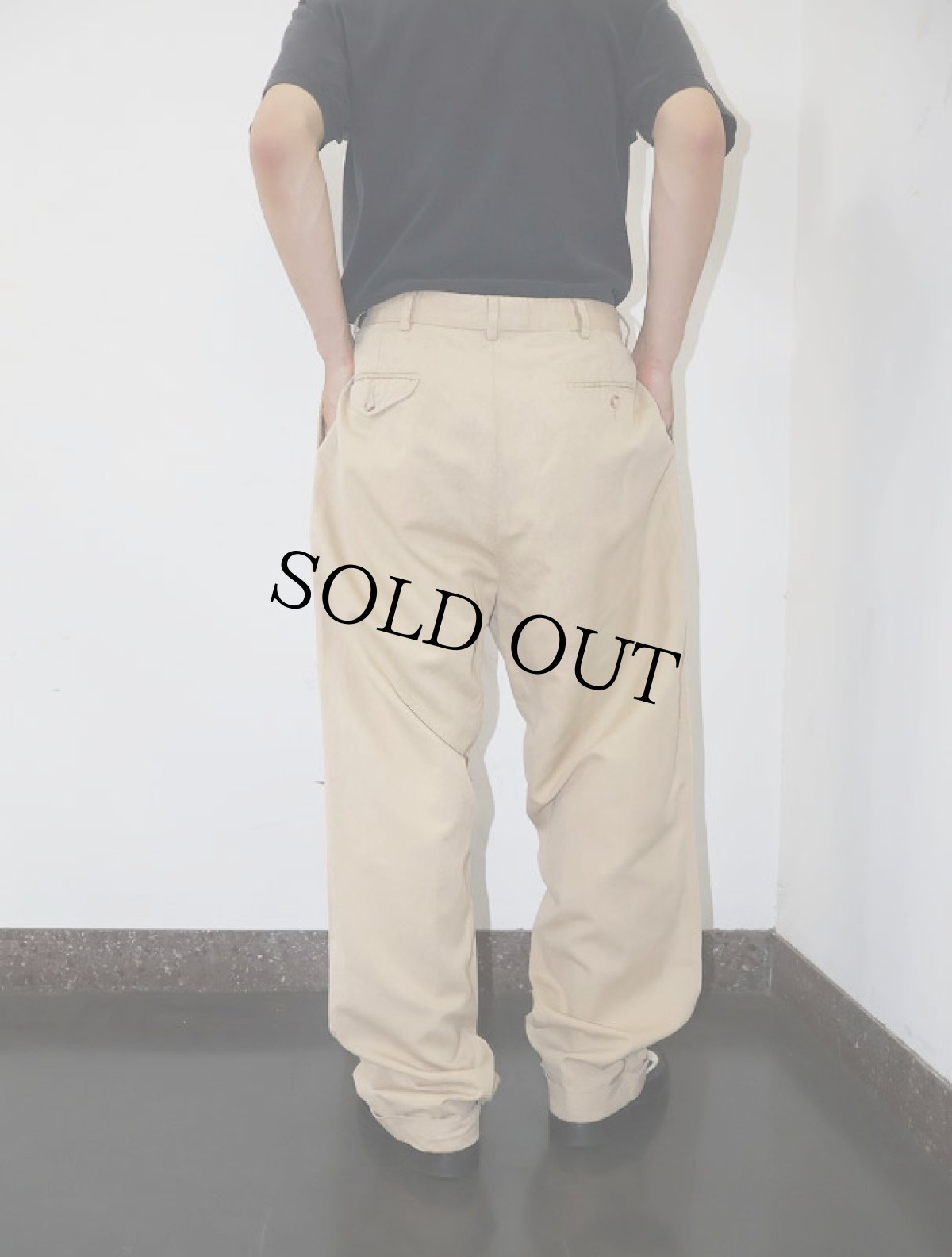画像3: 90's POLO Ralph Lauren USA製 2タック コットンリネンパンツ W33 (3)