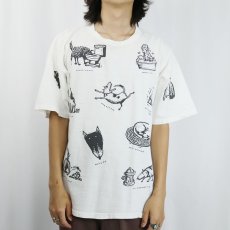 画像3: 90's Studio Roja USA製 犬イラストプリントTシャツ XL (3)