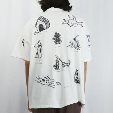 画像4: 90's Studio Roja USA製 犬イラストプリントTシャツ XL (4)