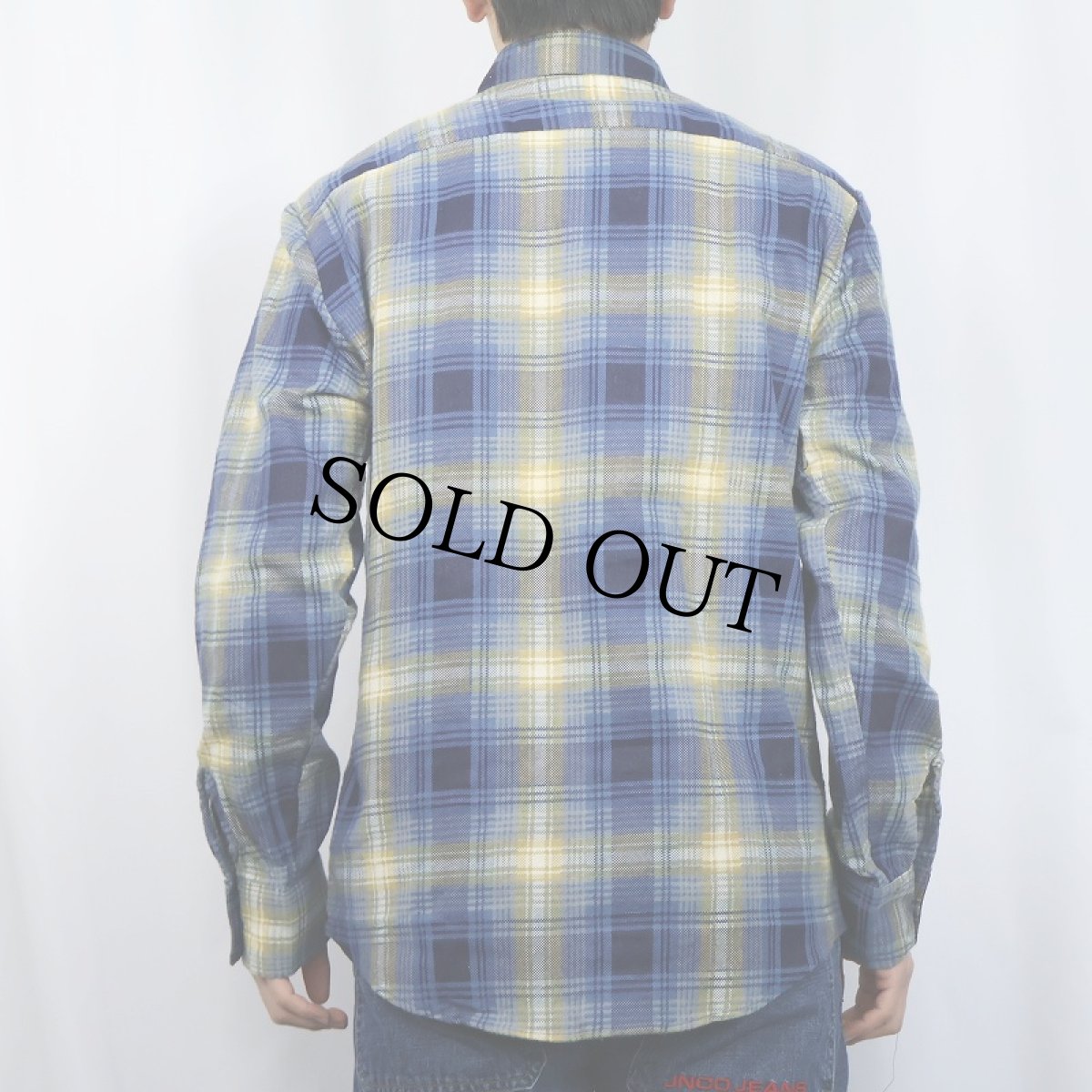 画像3: 80's WEEDS チェック柄 ライトネルシャツ M (3)