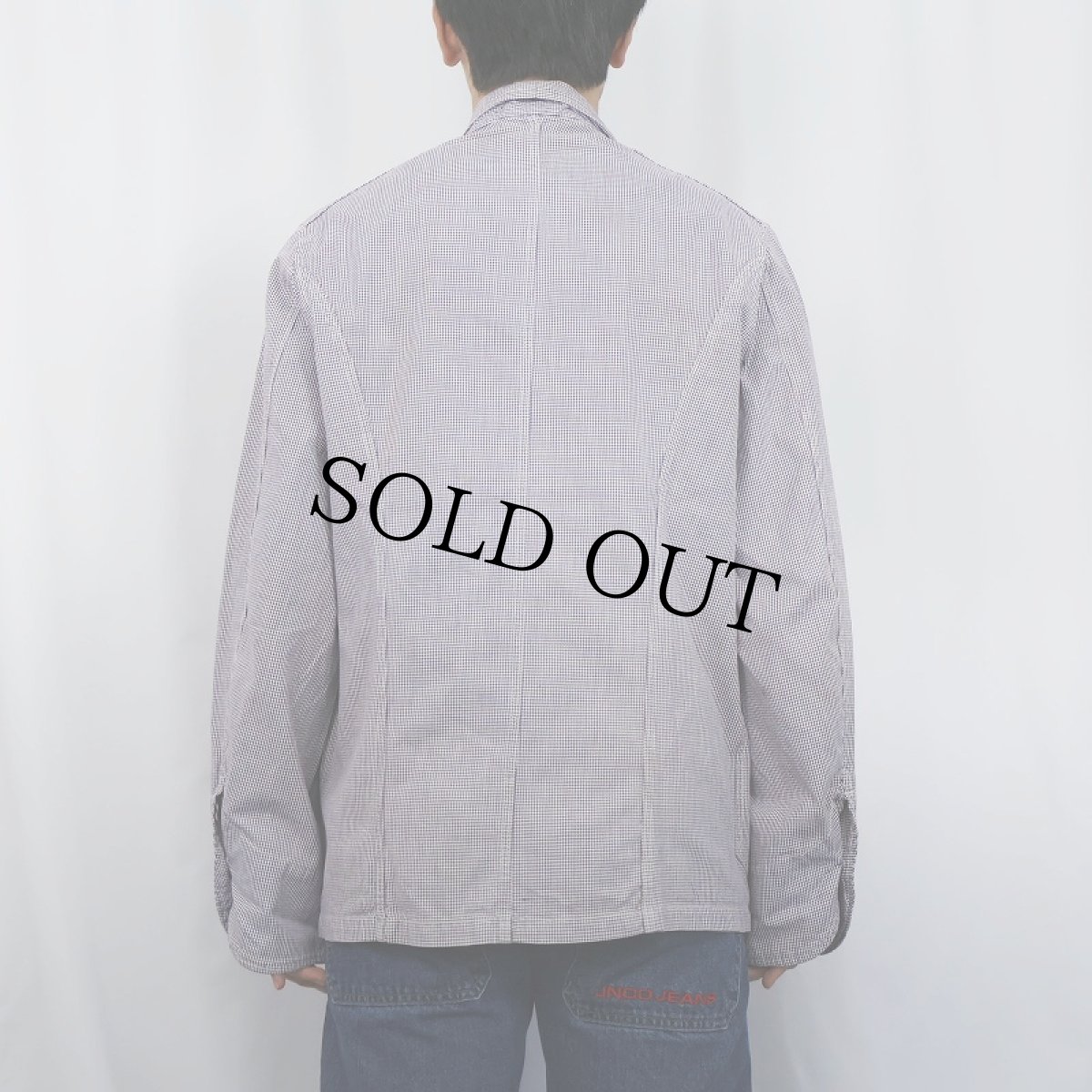 画像4: 60's VETRA 千鳥格子柄 ダブルブレスト コックジャケット SIZE46 (4)