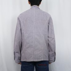 画像4: 60's VETRA 千鳥格子柄 ダブルブレスト コックジャケット SIZE46 (4)
