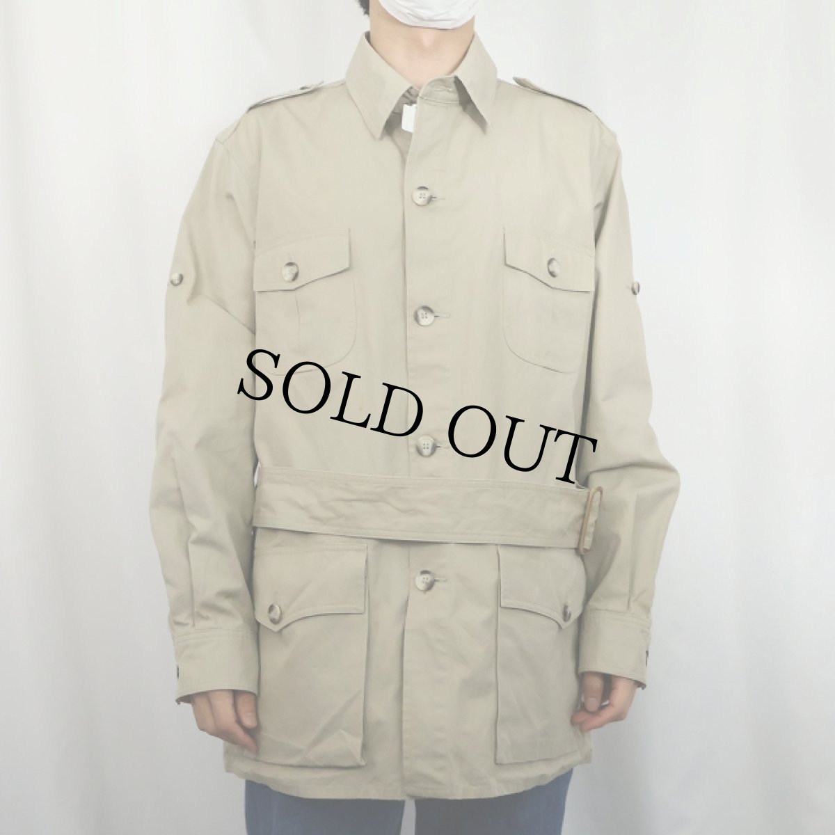 画像2: 80's BANANA REPUBLIC コットンサファリジャケット SIZE42 (2)