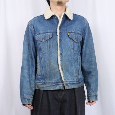 画像2: 70's Levi's オレンジタブ デニムボアジャケット SIZE44 (2)