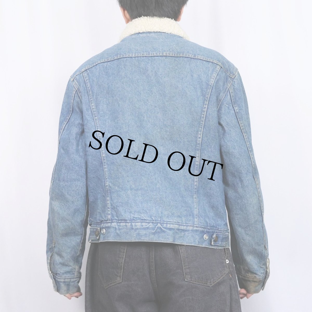 画像3: 70's Levi's オレンジタブ デニムボアジャケット SIZE44 (3)