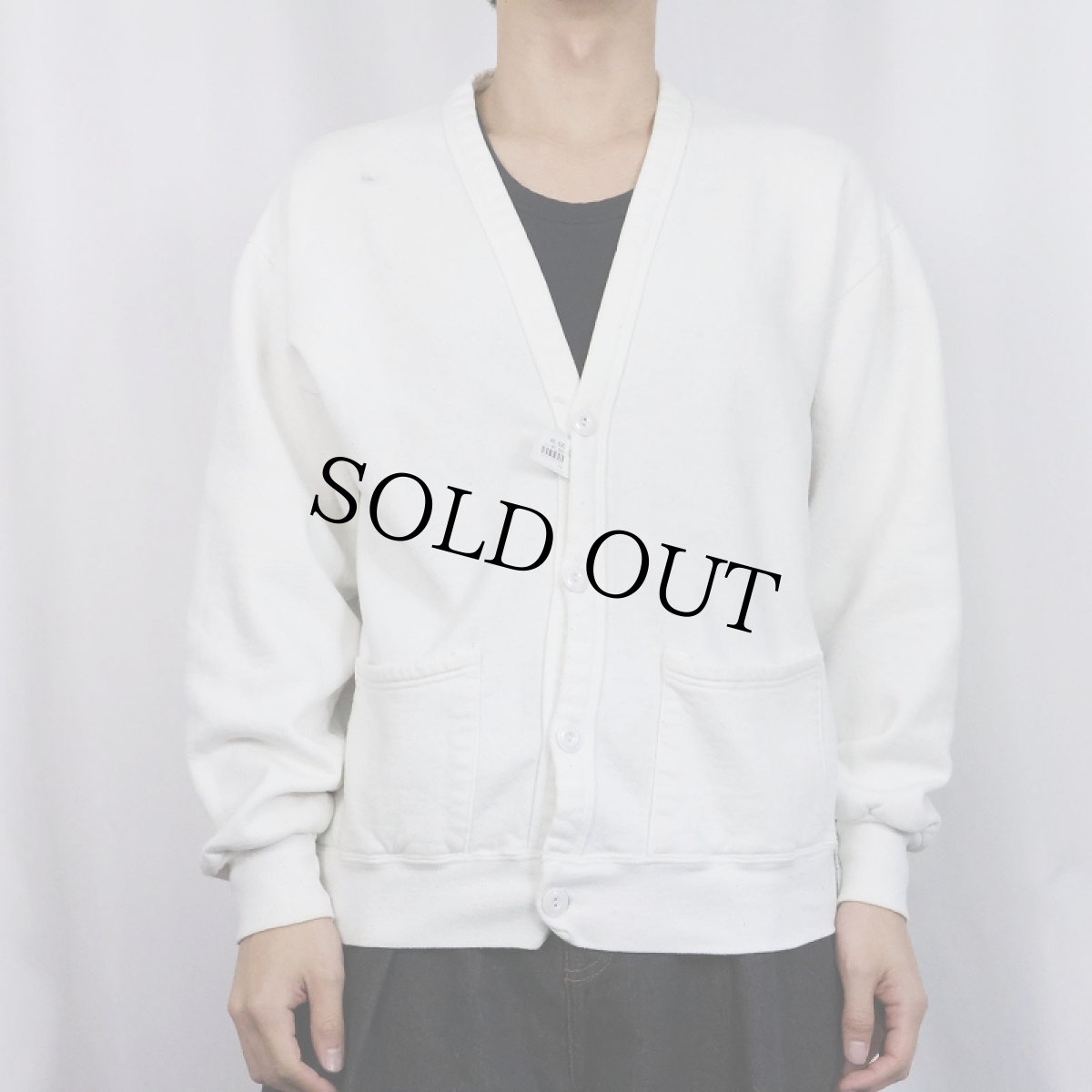 画像2: 90's JERZEES USA製 スウェットカーディガン ONE SIZE (2)