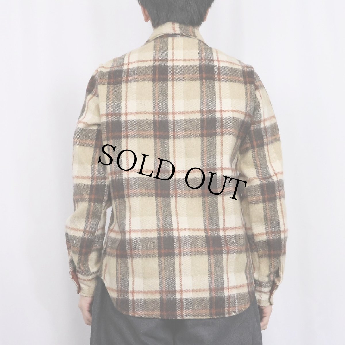 画像3: 70〜80's JCPenney チェック柄 CPOシャツジャケット S (3)