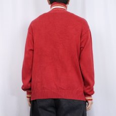 画像3: 90's J.CREW ハーフジップ コットンニットセーター M (3)