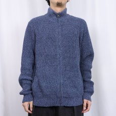 画像2: L.L.Bean コットンニットジップジャケット L (2)
