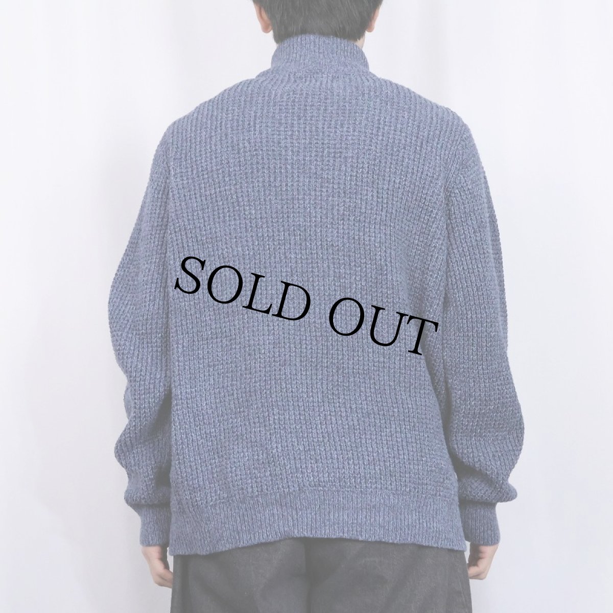 画像3: L.L.Bean コットンニットジップジャケット L (3)