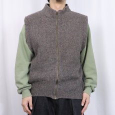 画像2: 90's〜 ORVIS カラーネップ混 ウールニットベスト L (2)
