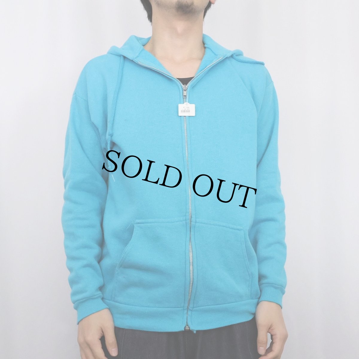 画像2: 80's Tultex USA製 無地スウェットジップパーカー XL (2)