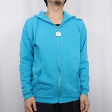画像2: 80's Tultex USA製 無地スウェットジップパーカー XL (2)