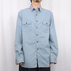 画像3: POLO Ralph Lauren ネイティブ柄切り替え マチ/チンスト付き コットンワークシャツ XL (3)