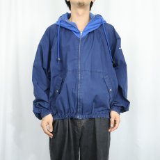 画像2: 90's POLO SPORT Ralph Lauren ロゴ刺繍 切り替えデザイン コットンジップパーカー L (2)