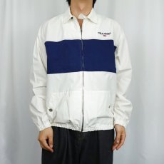 画像2: 90's POLO SPORT Ralph Lauren ロゴ刺繍 切り替えデザイン コットンスイングトップ M (2)