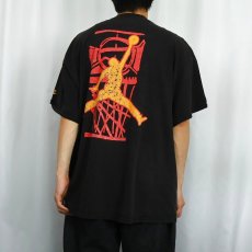 画像4: 90's NIKE 銀タグ USA製 "AIR JORDAN" ロゴプリントTシャツ BLACK XXL (4)