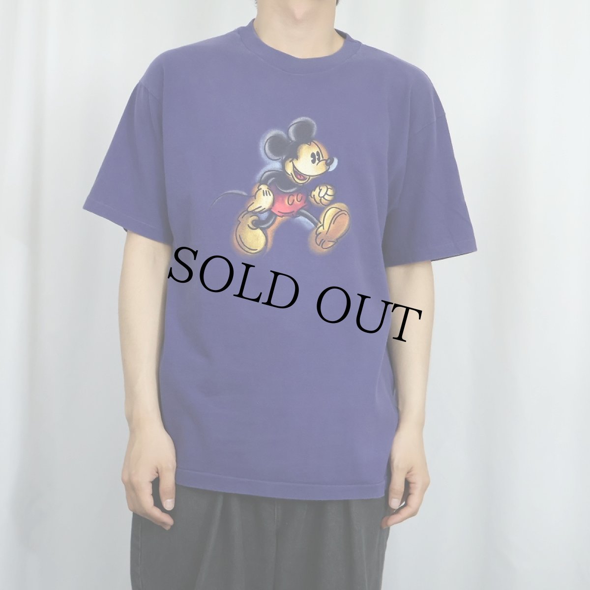 画像2: 90's DISNEY MICKEY MOUSE USA製 キャラクタープリントＴシャツ L (2)