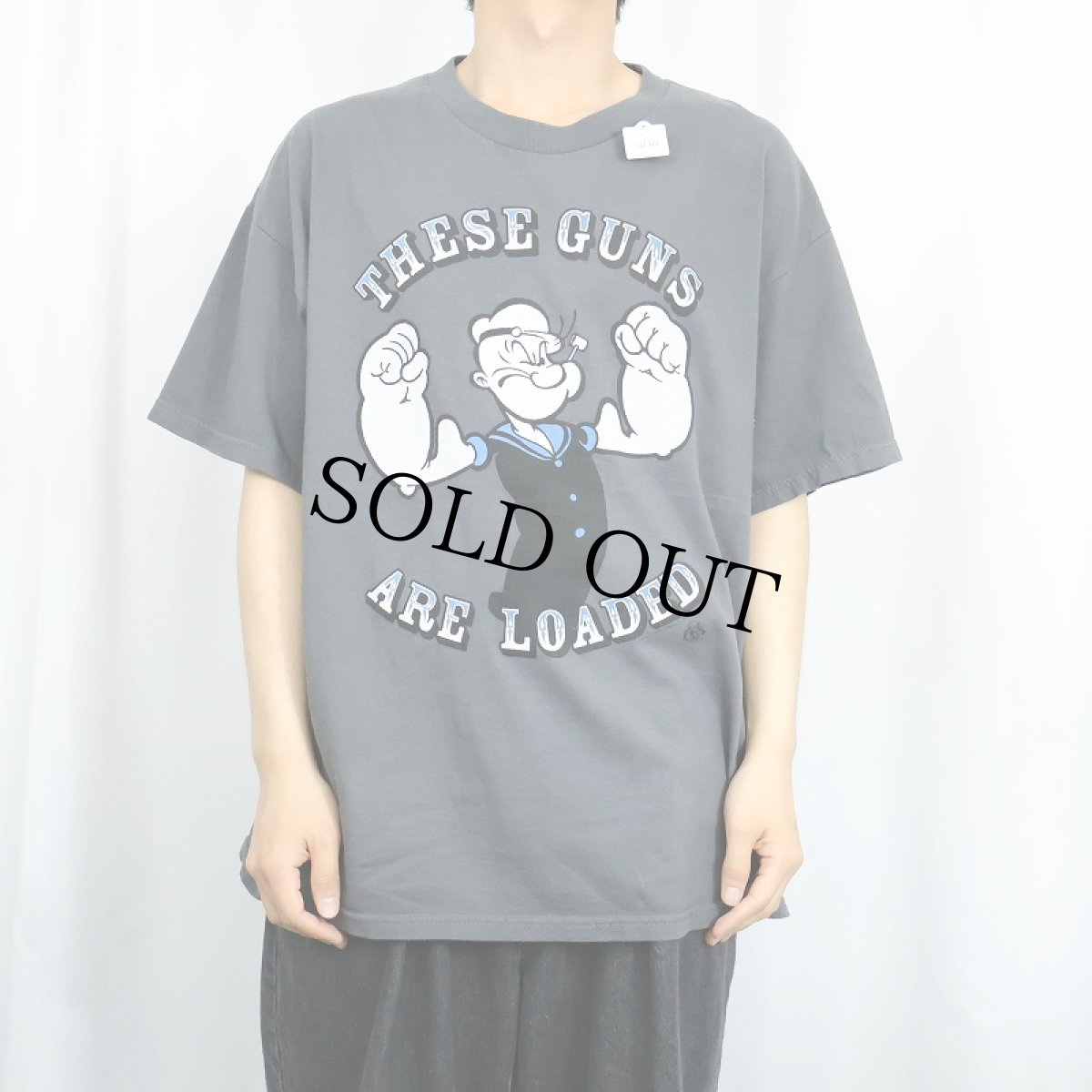 画像2: 2000's POPEYE "THESE GUNS ARE LOADED" キャラクタープリントＴシャツ XL (2)