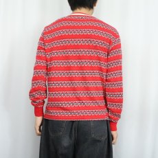 画像3: 60's PENNEY'S TOWNCRAFT 総柄 ジャガード織りロンT SIZEC-42-44 (3)