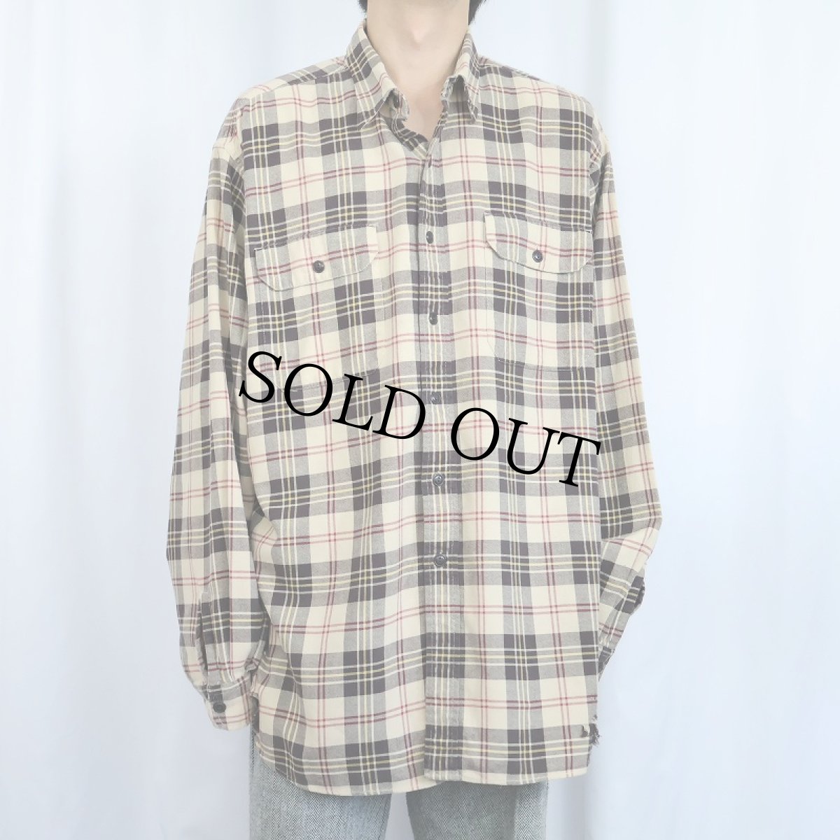 画像2: 90's POLO SPORT Ralph Lauren チェック柄 コットンシャツ XL (2)