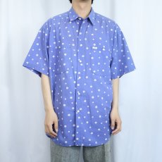 画像2: 90's GUESS BY GEORGES MARCIANO USA製 ドット柄 コットンシャツ L (2)