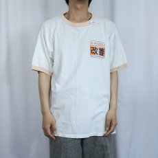 画像3: 2000's "KAIZEN" プリントリンガーＴシャツ XL (3)