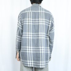 画像3: 90's GIORGIO ARMANI ITALY製 チェック柄 ライトネルシャツ L (3)