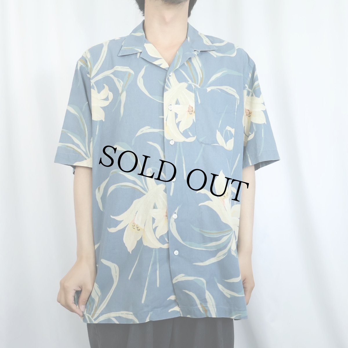 画像3: 90's〜 POLO Ralph Lauren "BERKLEY" 花柄 コットンアロハシャツ M (3)