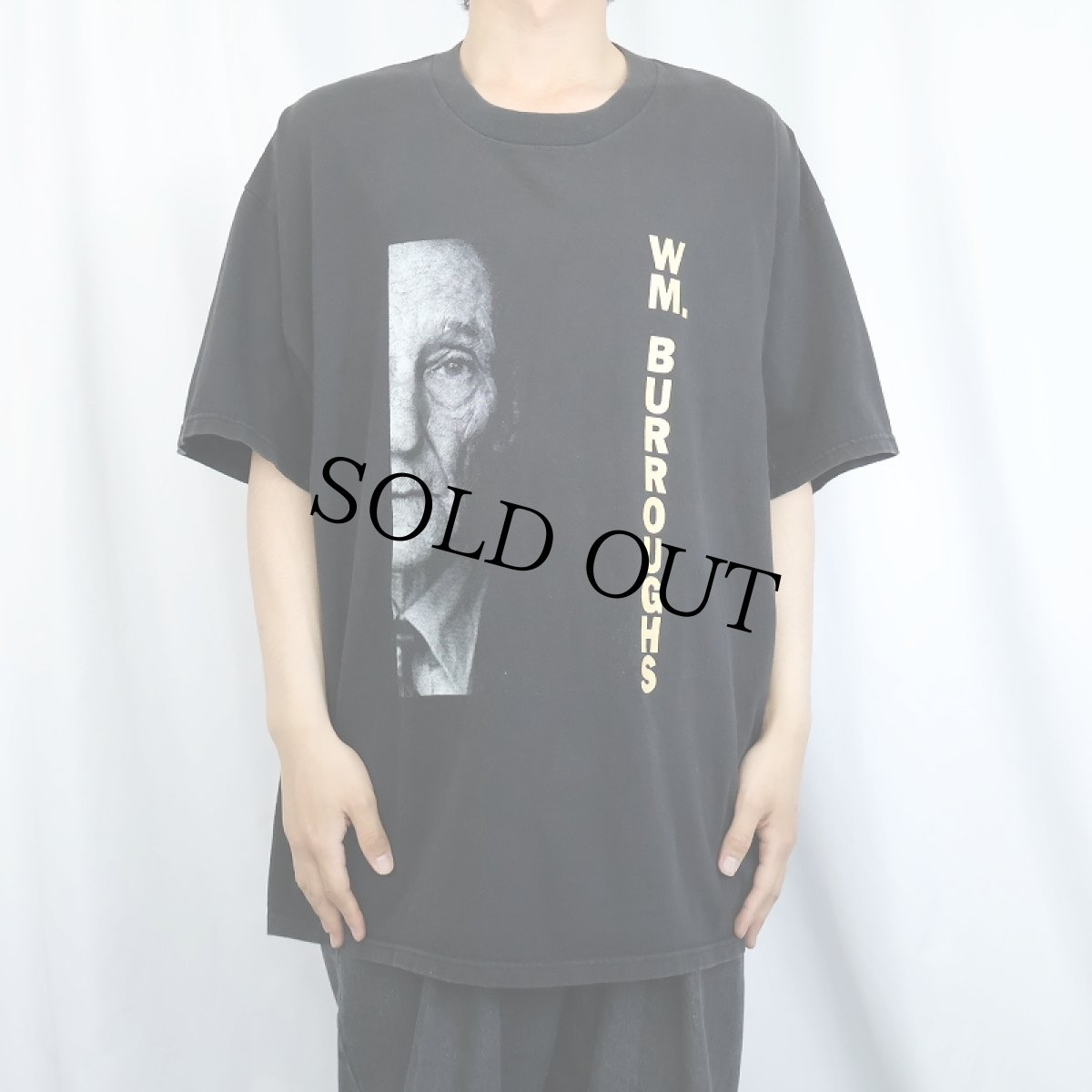 画像3: 90's〜 William S. Burroughs 小説家プリントTシャツ BLACK XL (3)