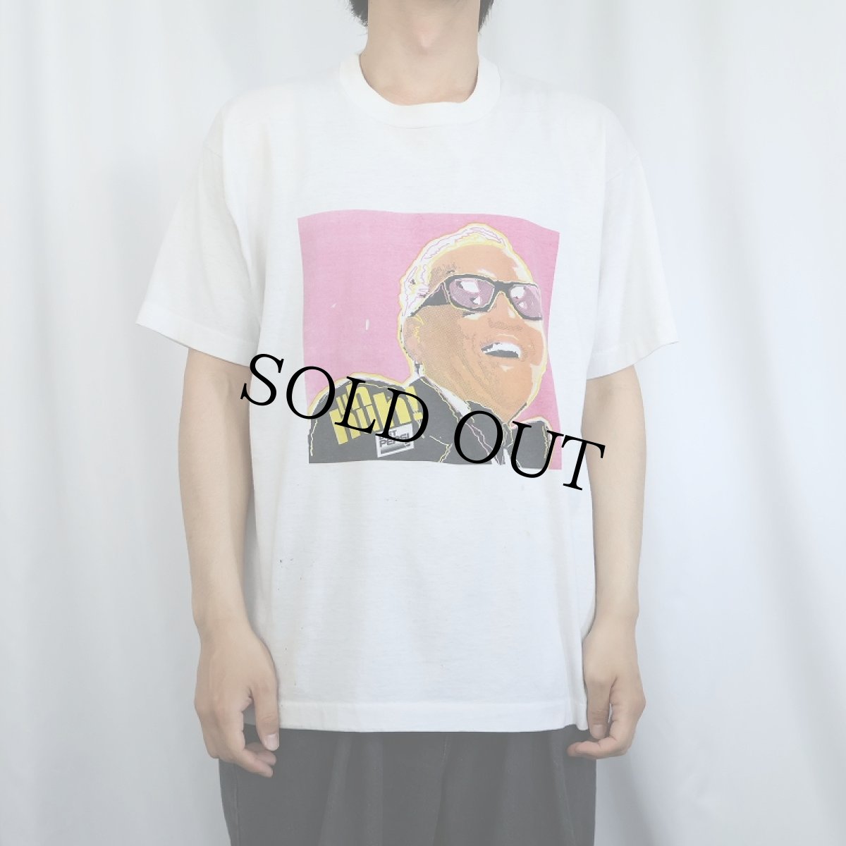 画像2: 80's Ray Charles USA製 "uh huh!" ピアニストプリントTシャツ XL (2)