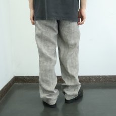 画像3: 90's POLO Ralph Lauren USA製 グレンチェック柄 2タック リネンスラックス W33 (3)