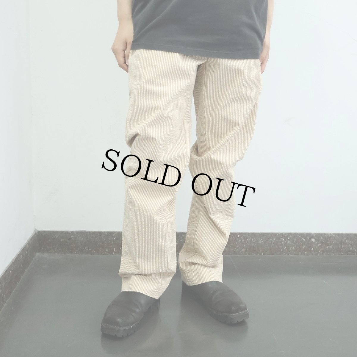 画像2: POLO Ralph Lauren ストライプ柄 コットンシアサッカーパンツ W33 (2)