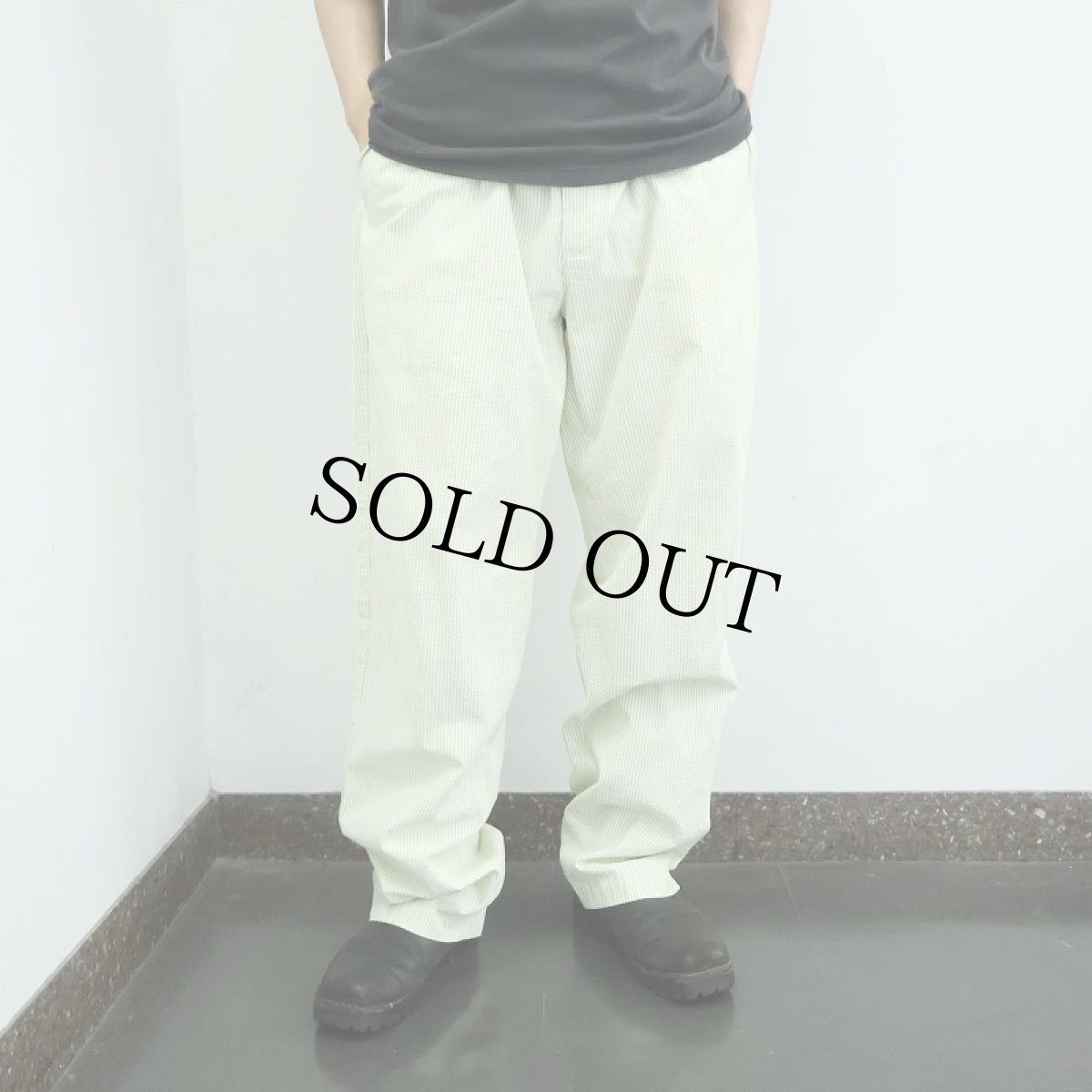 画像2: POLO Ralph Lauren ストライプ柄 2タック コットンシアサッカーパンツ W36 (2)