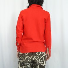 画像3: 60's THE SPINNAKER SHIRT ワッペン付き ハーフジップウールシャツ M (3)