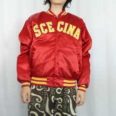 画像2: 80's Swingster USA製 ワッペン付き ナイロンスタジャン L (2)