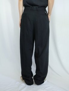 画像3: 2タック リネンスラックス BLACK W32 (3)