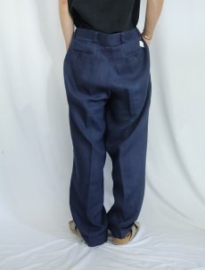 画像3: INSERCH リネンスラックス NAVY W36 (3)