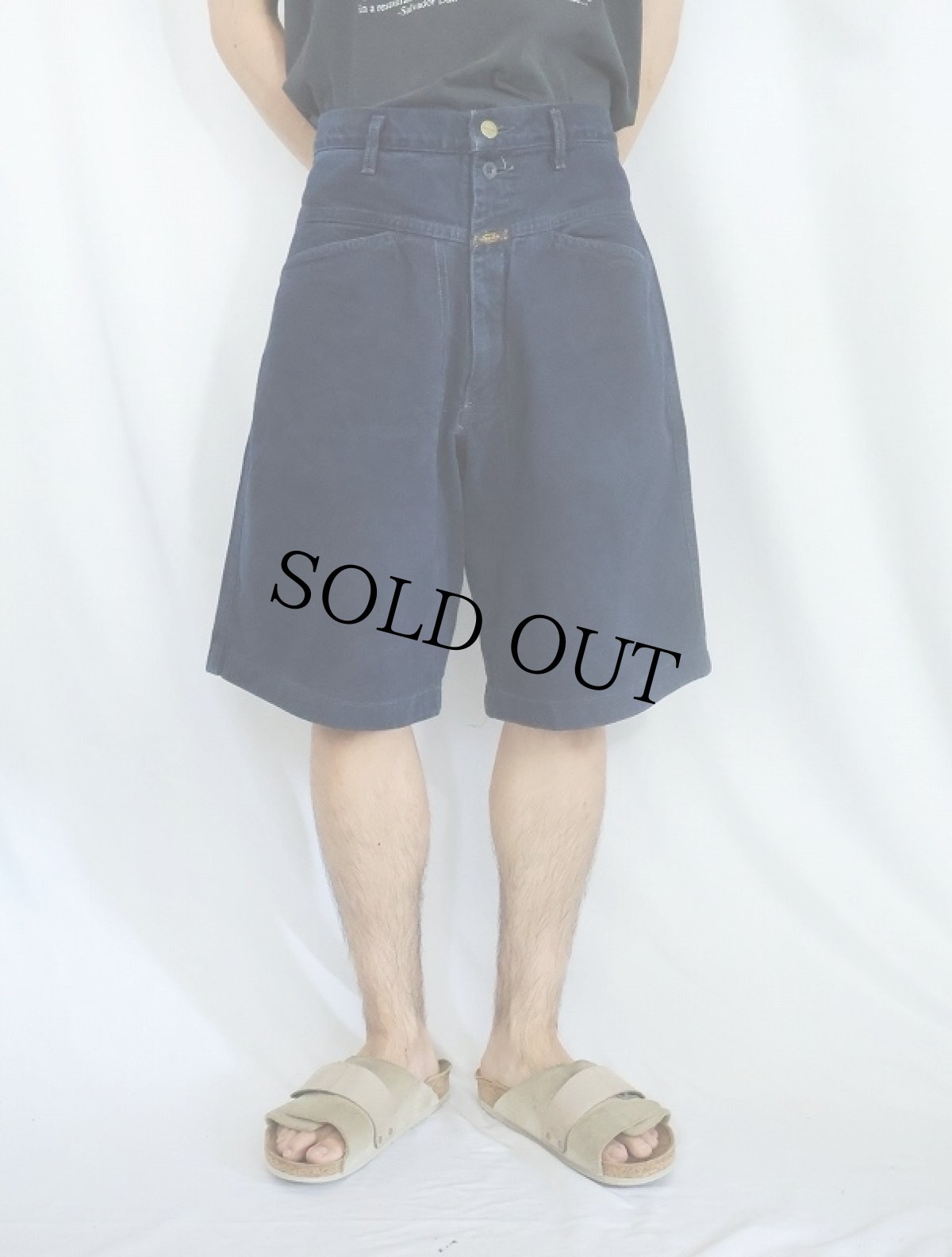 画像3: 90's〜 MARITHE + FRANCOIS GIRBAUD USA製 コットンショーツ NAVY W37 (3)