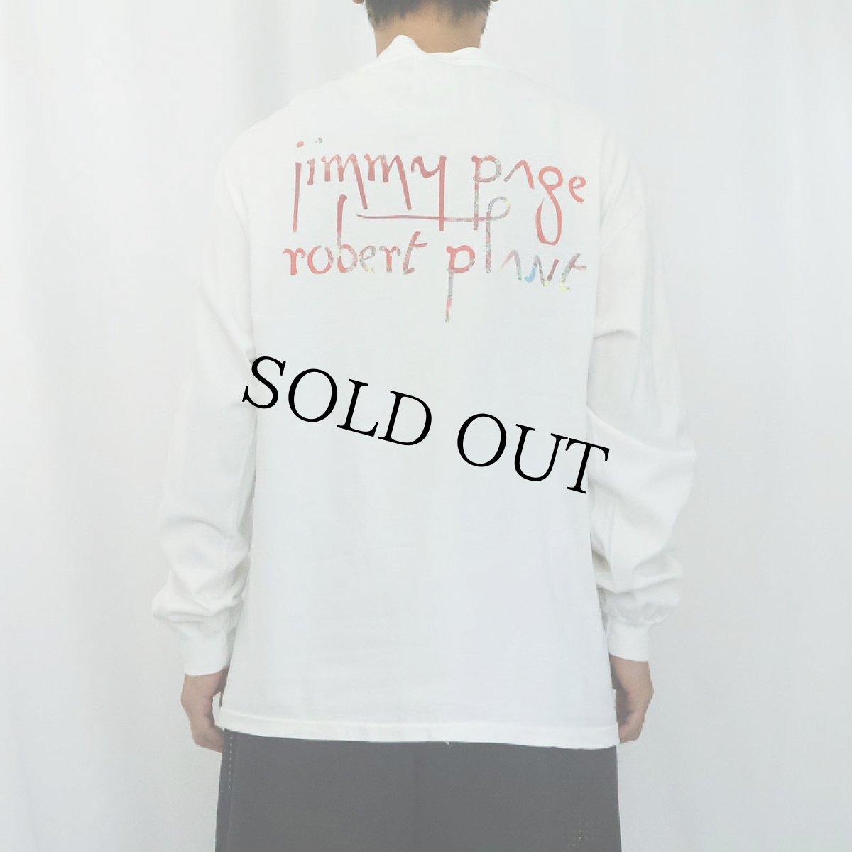 画像4: 90's Jimmy Page & Robert Plant "No Quarter (Zoso) World Tour" ロックバンドツアーロンT L (4)