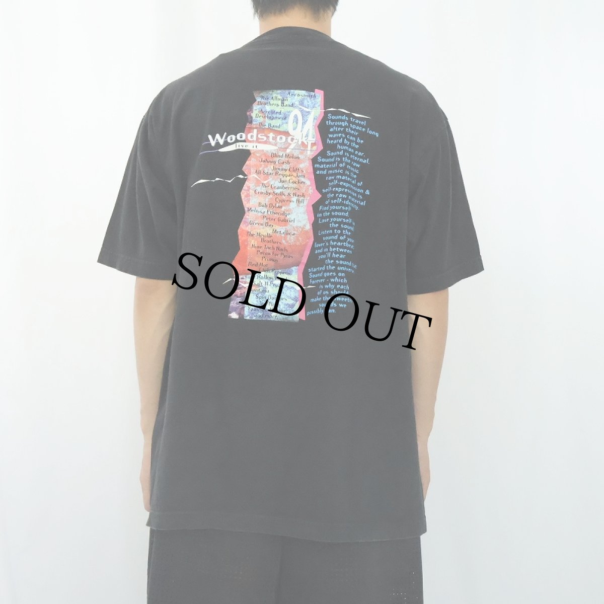 画像4: 90's WOODSTOCK 94 ロックフェスティバルTシャツ BLACK XL (4)
