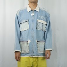 画像2: NAF NAF デザインデニムジャケット L (2)