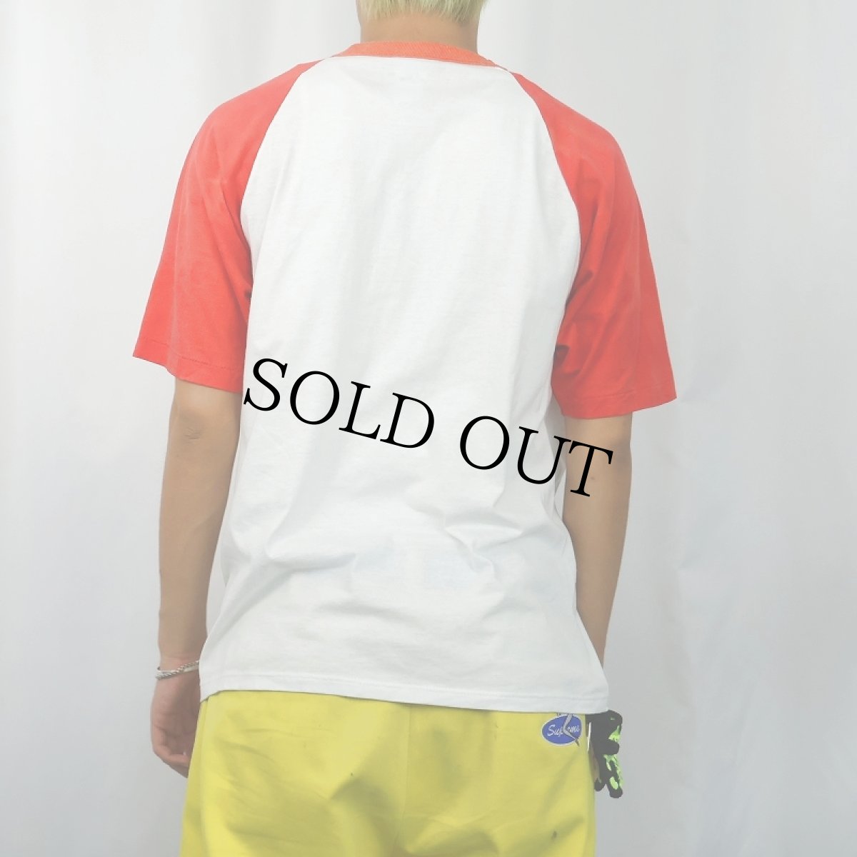 画像3: 80's Disney MICKEY MOUSE USA製 "Walt Disney World" 白靴ミッキー キャラクタープリントラグランTシャツ L (3)