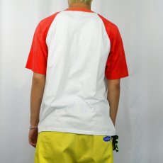 画像3: 80's Disney MICKEY MOUSE USA製 "Walt Disney World" 白靴ミッキー キャラクタープリントラグランTシャツ L (3)